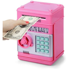 Электронная копилка сейф Number Bank розовая